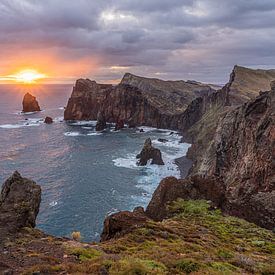 Zonsopkomst op de Ponta de São Lourenço - Madeira van Jeroen de Jongh Fotografie