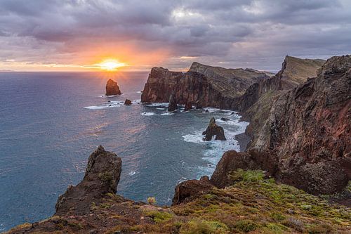 Zonsopkomst op de Ponta de São Lourenço - Madeira van Jeroen de Jongh Fotografie