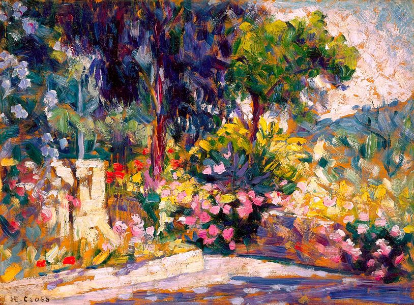 Die blühende Terrasse, Henri Edmond Cross von Diverse Meesters