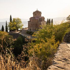Église St. Jovan Kaneo au bord du lac d'Ohrid, Macédoine du Nord sur Jan Schuler