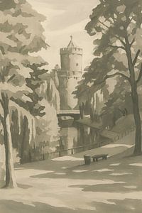 Romantischer Park in Nijmegen inmitten der Natur