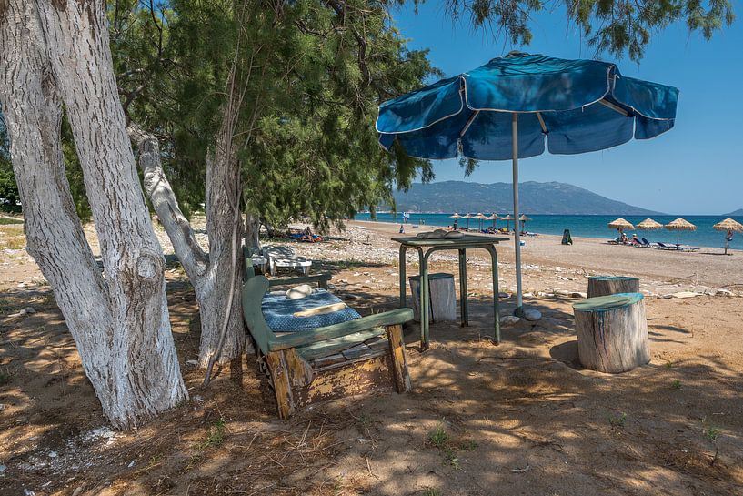 Rustplek op Votsalakia Beach op Samos van Rinus Lasschuyt Fotografie