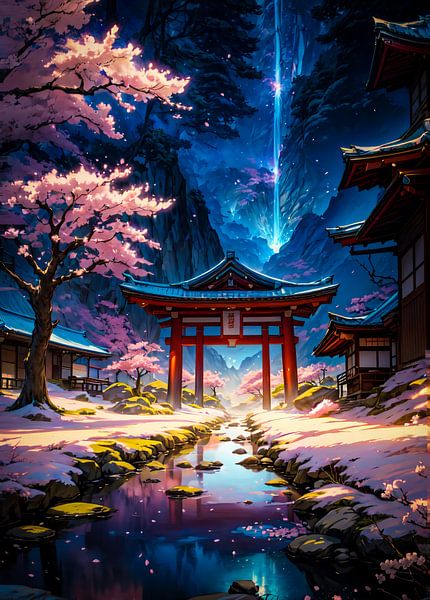 Eternal Spring at the Torii Gate by Ruzerin