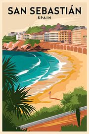 San Sebastián, Spanje. van Poster Art Shop