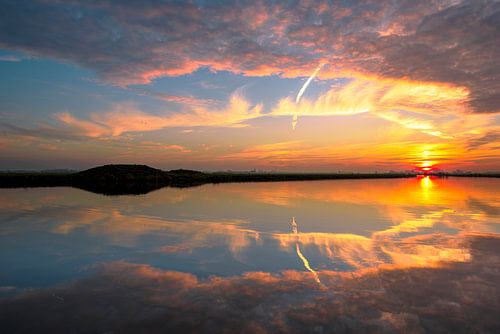 Reflexionen bei Sonnenuntergang