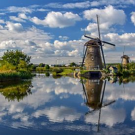 Kinderdijk reflectie van Erik Noort