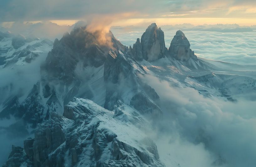 Atemberaubender Blick auf die Dolomiten von fernlichtsicht