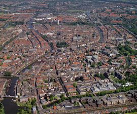 1988 : Photographie aérienne historique de la ville de Leyde sur Frans Rombout