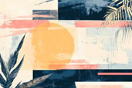 Abstrakte Komposition mit Sonnenuntergang von Poster Art Shop