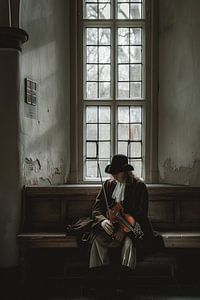 Johannes Vermeer nimmt eine Kamera in die Hand.