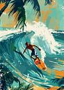 A man with the waves by Lae thumbnail