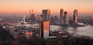 Rotterdam Skyline in Red