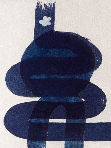 Cyanotype Art print - Verbonden Vrijheid van Marjon Hoogervorst