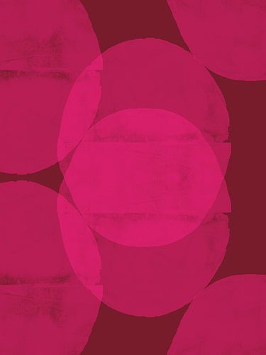 Fel neonroze en merlotrood. Dromen. Moderne abstracte kunst.