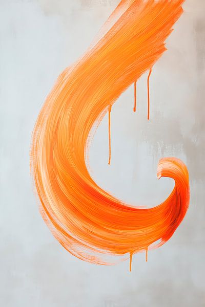 Vibrant orange tones - Abstract painting by Poster Art Shop
