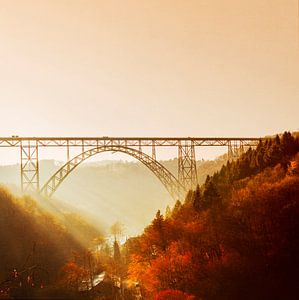 Le pont de Müngsten dans la lumière du soir