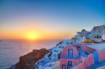 Oia Sonnenuntergang III, Santorin von Erwin Blekkenhorst