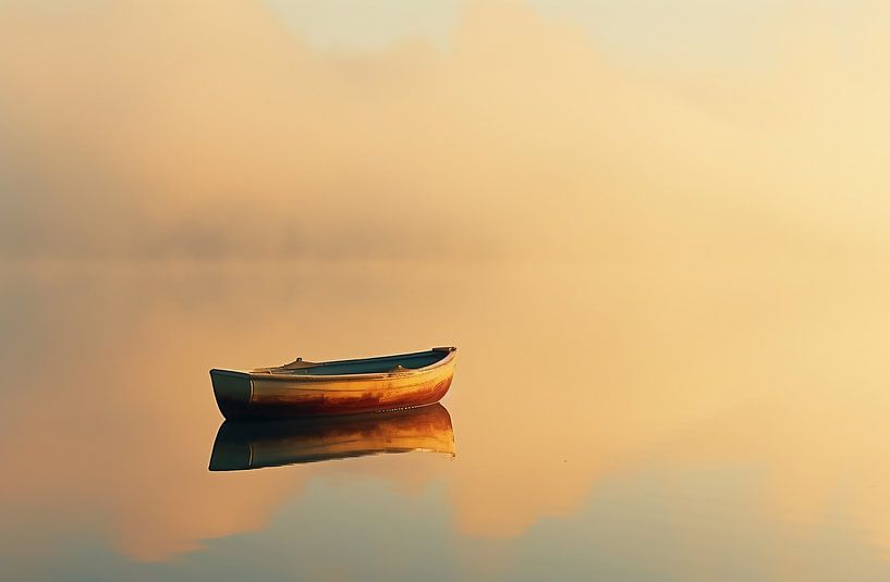 Boot in gouden licht van fernlichtsicht
