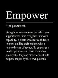 Empower Définition - Noir sur WordsThatInspire