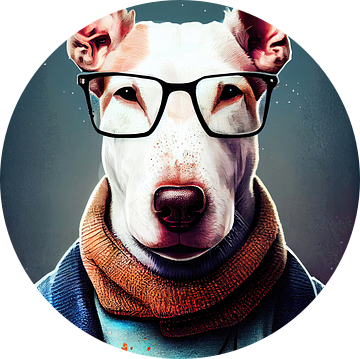 Hipster dog Max #dog van JBJart Justyna Jaszke