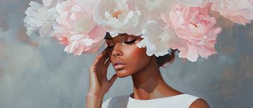 Woman with flower crown - Gentle elegance by Poster Art Shop