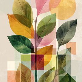 Bladeren Patroon | Leaf Vibes van ARTEO Schilderijen