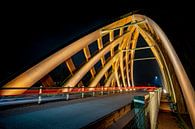 Moderne houten viaduct van Sneek in de avond van Fotografiecor .nl thumbnail