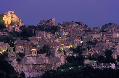 Les Baux-de-Provence by night – vintage photography by Werner Dieterich
