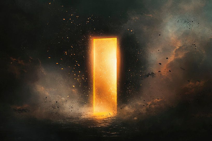Magic door in the fog of the future by Poster Art Shop
