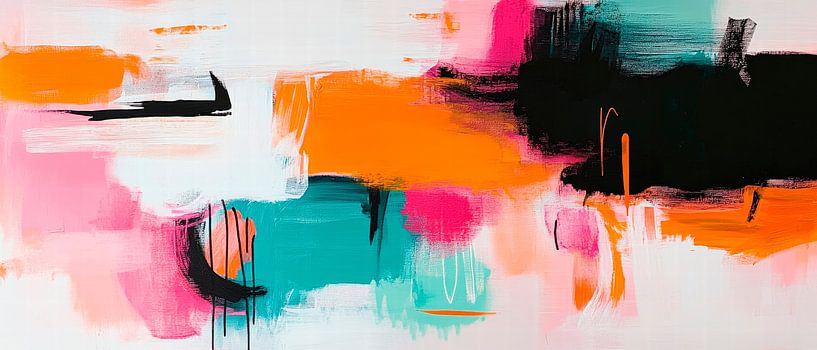 Colourful abstraction - Dynamic composition by Poster Art Shop
