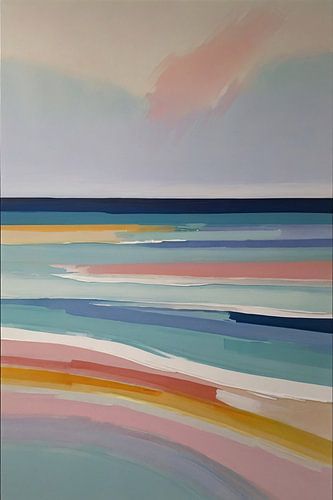 Abstrakte horizontale Streifen in Pastellfarben