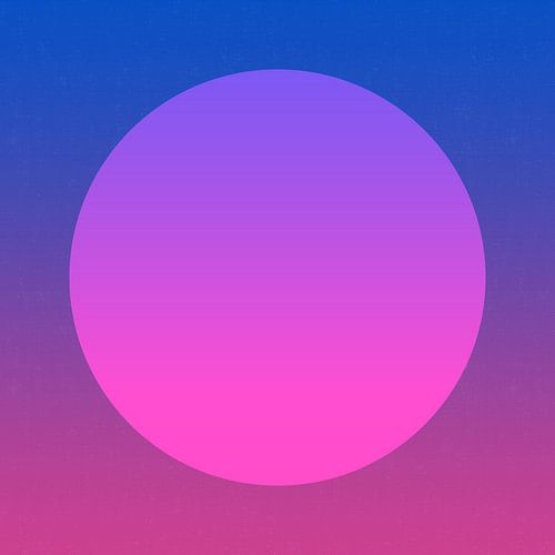 Neon kunst. Kleurrijk minimalistisch geometrisch abstract in roze, blauw, paars