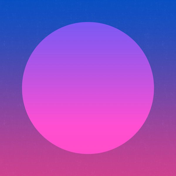Neon-Kunst. Bunte minimalistische geometrische abstrakte in rosa, blau, lila von Dina Dankers