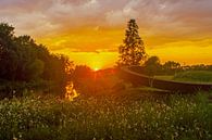 Sunset over the river Oude IJssel by Norbert Erinkveld thumbnail