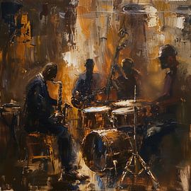 Abstrait Musiciens de jazz