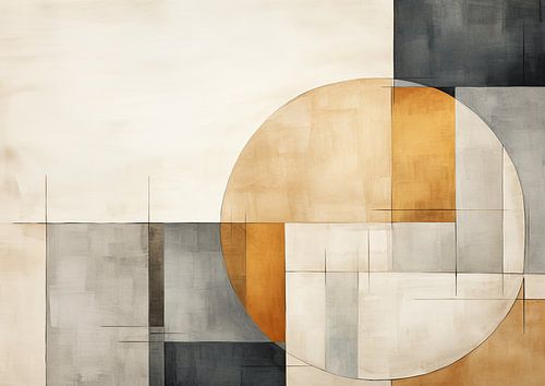 Abstract Round Shapes | Modern Abstract Painting for Garden