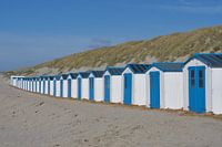 Hollandse strandhutten op Texel