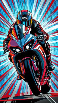 Pop-art: Supersport explosie van MotorPoster