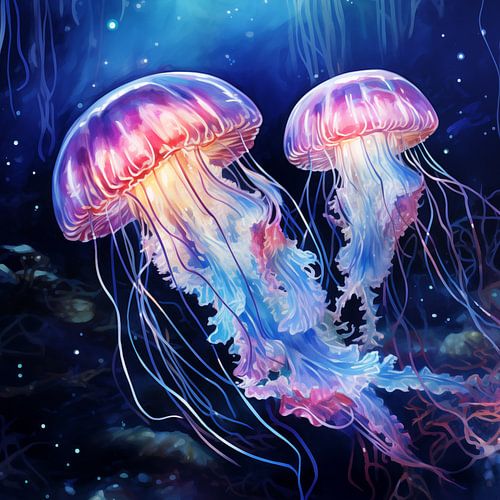 Quallenmalerei künstlerisch