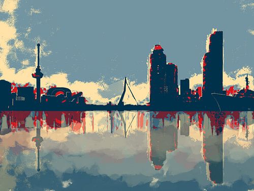 City of Rotterdam in four colours by Arjen Roos