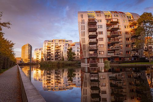 Coucher de soleil sur le Paleiskwartier Den Bosch