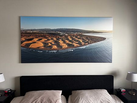 Dunes by the sea at sunrise