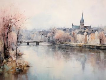 Sketch landscape Maastricht by PixelPrestige