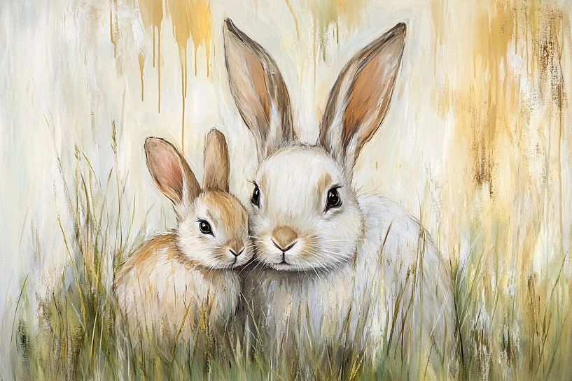 Niedliches Kaninchen mit Jungen von Imperial Art House