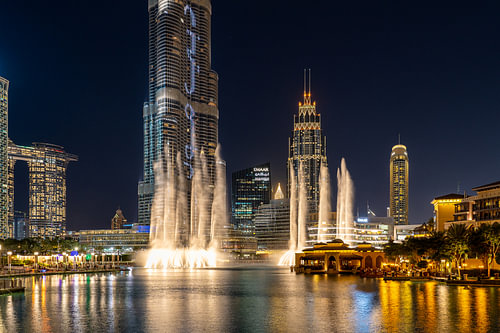 De fontein van Dubai