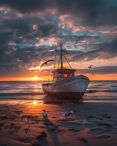 Betoverende ochtend, kalme zee