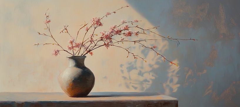 vase fleurs | Vase Quiet Blossom par Peintures accrocheuses