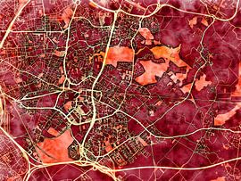 Karte von Villeneuve-d'Ascq im stil 'Amber Autumn'