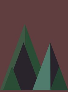 Yama - Graphic abstract design of mountains in the Dolomites
