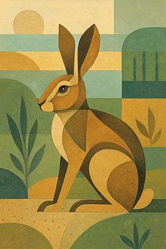 Geometric illustration of a hare. by Johannes